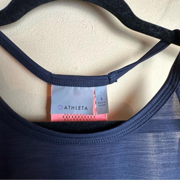 Athleta Kettlebella Tank Top Navy Blue and Coral Women’s Size Small - Picture 12 of 16